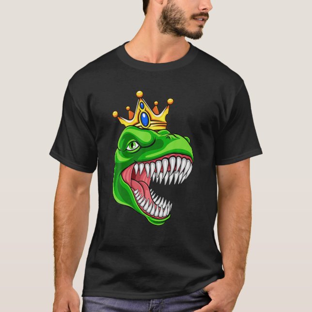 Camiseta T Rex Com Tiranossauro Coroa Rex Dinossauro (Frente)