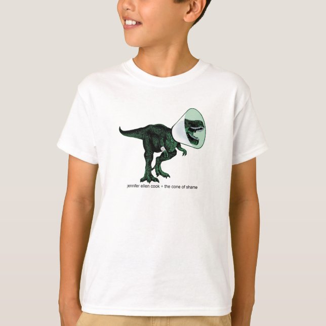 Camiseta T-Rex Cone of Shame 2 Child's T (Frente)
