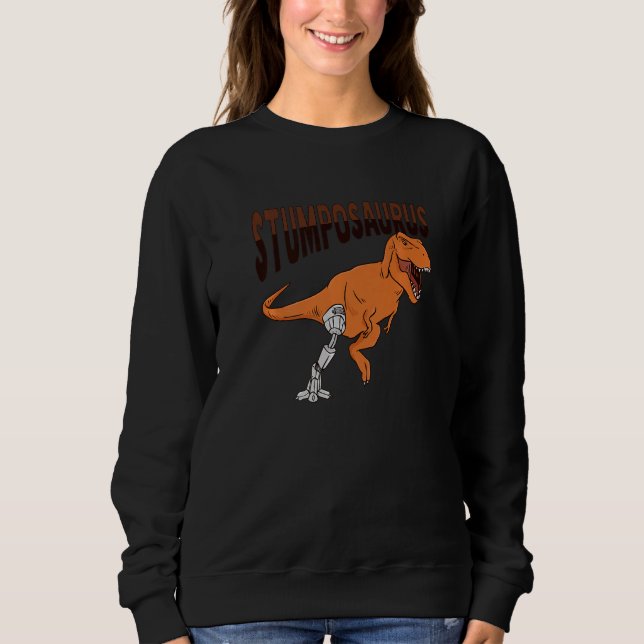 Camiseta T Rex Deficiente Físico Piada Perna Protética Dino (Frente)