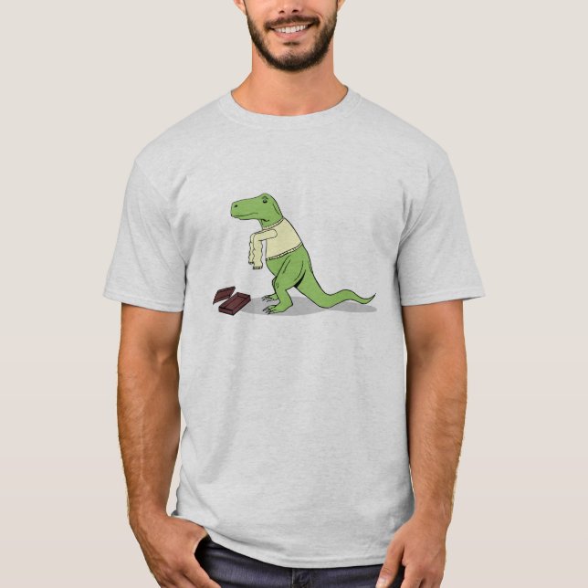 Camiseta T.rex deia as capas longas (Frente)