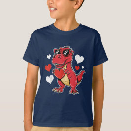 Camiseta T-Rex Dino Dia dos Namorados Eu Roubo Corações