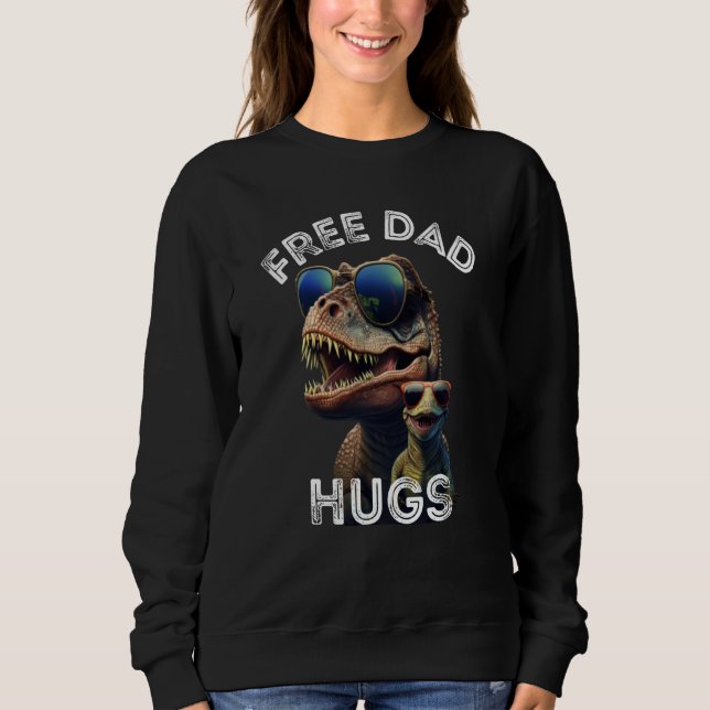 Camiseta T Rex Dinosaur Free Dad Hugs Fathers Day 2023 Fami (Frente)