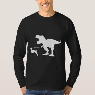 Camiseta T Rex Dinosaur T Rex Walking Doberman Dog Doberman