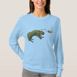 Camiseta T-Rex Dinossaur Boop mulheres no topo