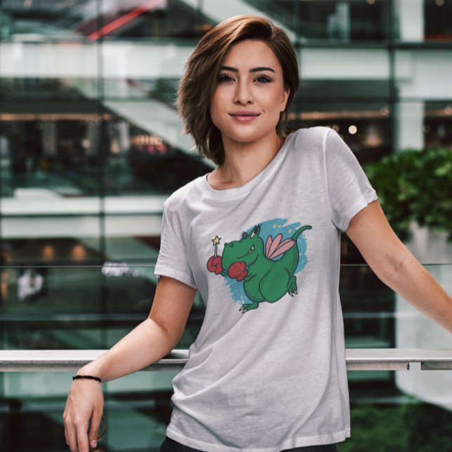 Camiseta T Rex Dinossaur Boxer Fada (Criador carregado)