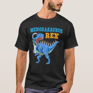 Camiseta T Rex Dinossaur Hanukkah Menorasaurus Rex Funny