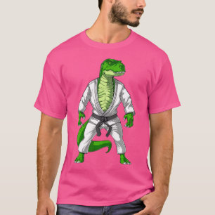 Camiseta T-Rex Dinossaur Jiu-Jitsu Judo Karate Taekwondo Ma