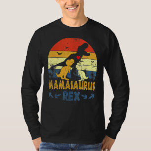 Camiseta T Rex Dinossaur Mamasaurus Pajama Dino Twin Mãe Co