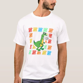 Camiseta T Rex Dinossaur Mask Funny 100 Dias de Teac Escola