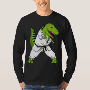 Camiseta T-Rex Dinossaur Ninja Artes Marciais Karate