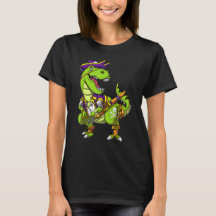 Camiseta T Rex Dinossaur Pirata Capitão Sailor Fantasy Boys
