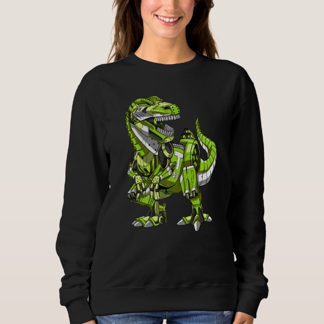 Camiseta T Rex Dinossaur Robot Futurística Ficção Científic (Frente)