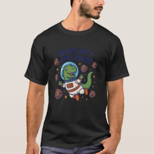 Camiseta T-rex Dinossauro Astronauta Espaço Até o Infinito