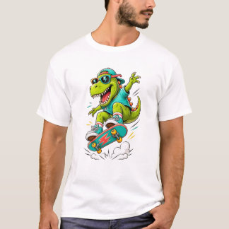 Camiseta T-Rex Dinossauro de Skate Legal