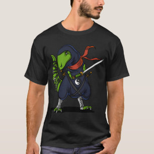 Camiseta T-Rex Dinossauro Ninja Samurai