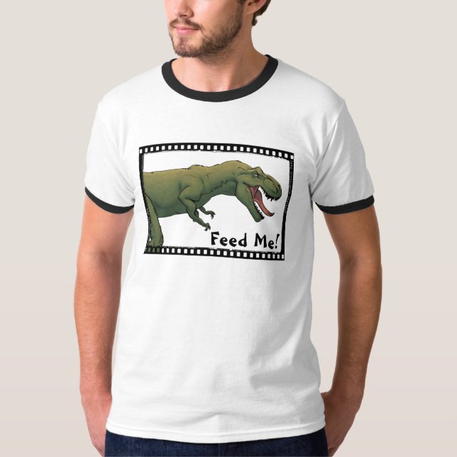 Camiseta T-Rex Dinossauro Tyrannosaurus Me Alimentou! (Frente)