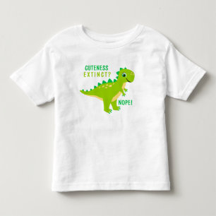 Camiseta T-Rex Dinossauro Verde Fofo para Crianças