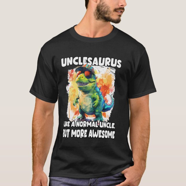 Camiseta T-Rex Engraçada para Tio Roupa para Fãs d (Frente)