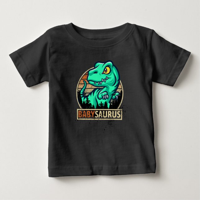 Camiseta T-rex engraçado de Babysaurus (Frente)
