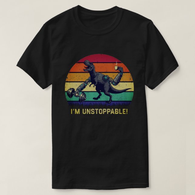 Camiseta T-Rex Engraçado Eu Sou Irresistível Humor (Frente do Design)