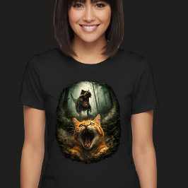 Camiseta T-Rex Engraçado & Meme de Gato Gritando