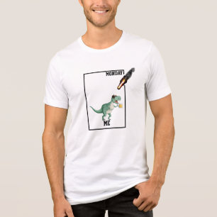 Camiseta T-Rex "Eu vs. Segunda" com óculos de sol no final