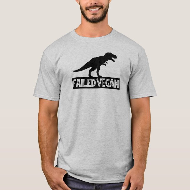 Camiseta T-Rex Falhou Vegan (Frente)