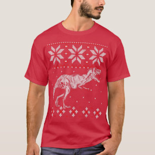 Camiseta T-rex Feliz Natal Amantes de dinossauros fofinhos