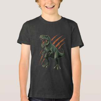 Camiseta T-Rex feroz com marcas de luz