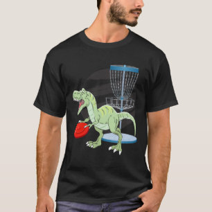 Camiseta T Rex Frisbee Dinossauro Lançador Recreativo Dino