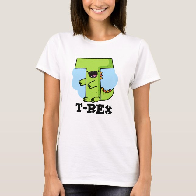 Camiseta T-Rex Funny Alphabet Dinossaur Pun (Frente)