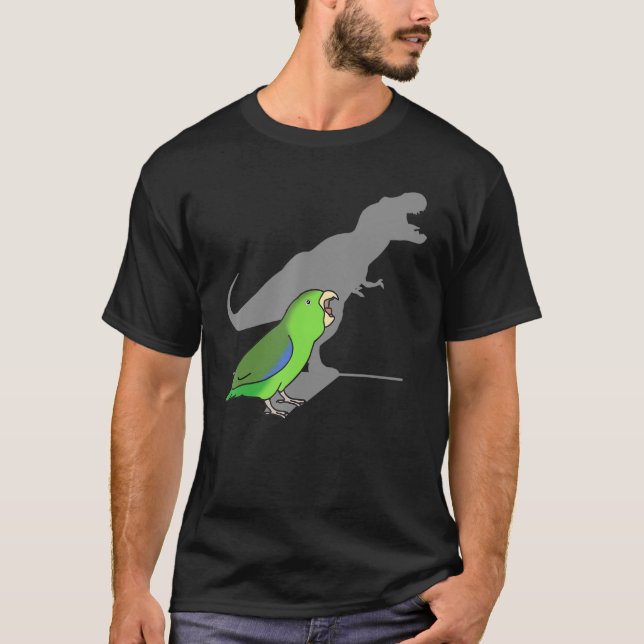 Camiseta T Rex Green Parrotlet Cute Parakeet  Parrot Birb M (Frente)
