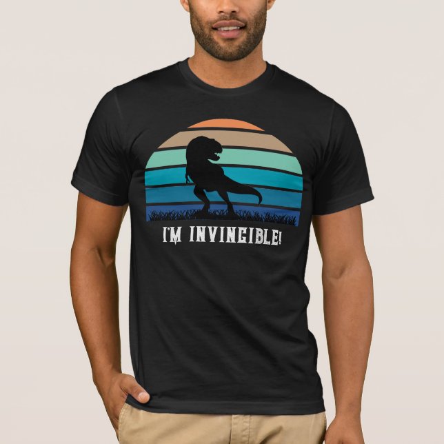 Camiseta T Rex Invencível Engraçada (Frente)