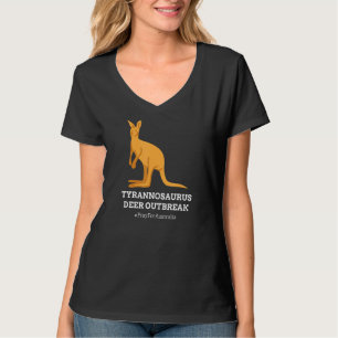 Camiseta T Rex Kangaroo Tyrannosaurus Deer Austrália Humor