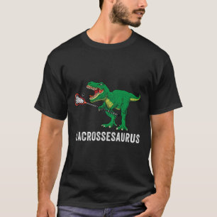 Camiseta T Rex Lacrosse Divertido Dinossauro Lax Meninos Ti