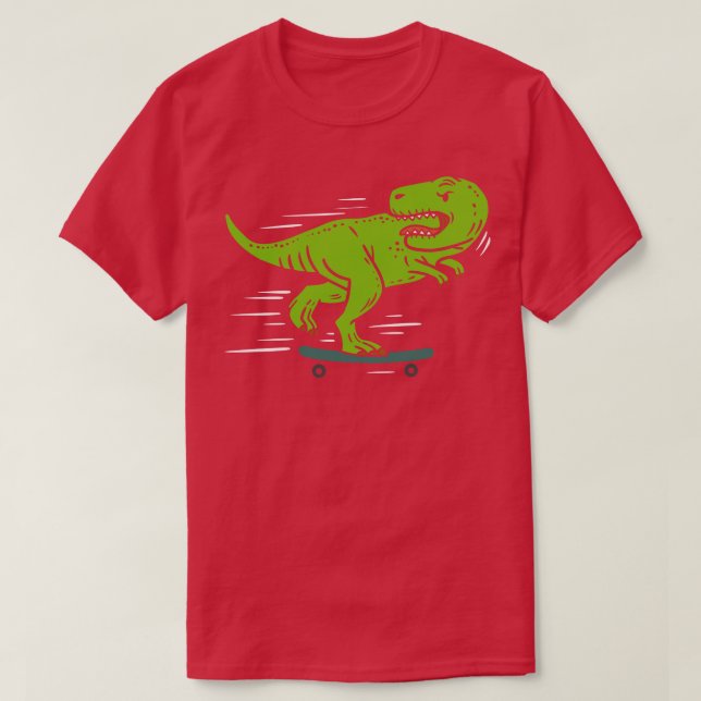 Camiseta T Rex Longboard Skater (Frente do Design)