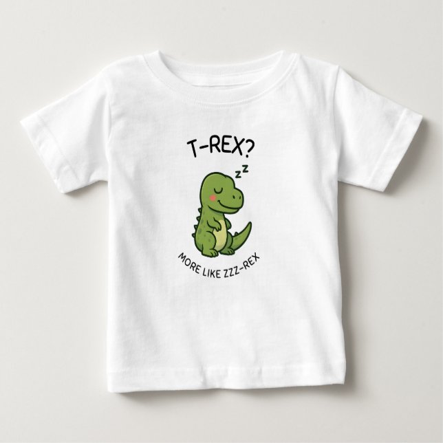 Camiseta T-Rex Mais Como Zzz-Rex (Frente)