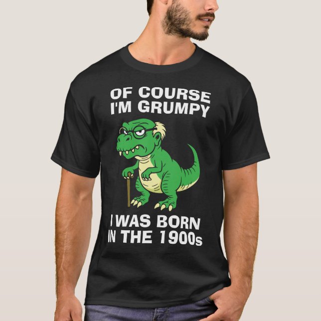 Camiseta T-Rex millennial ou boomer rabugento (Frente)