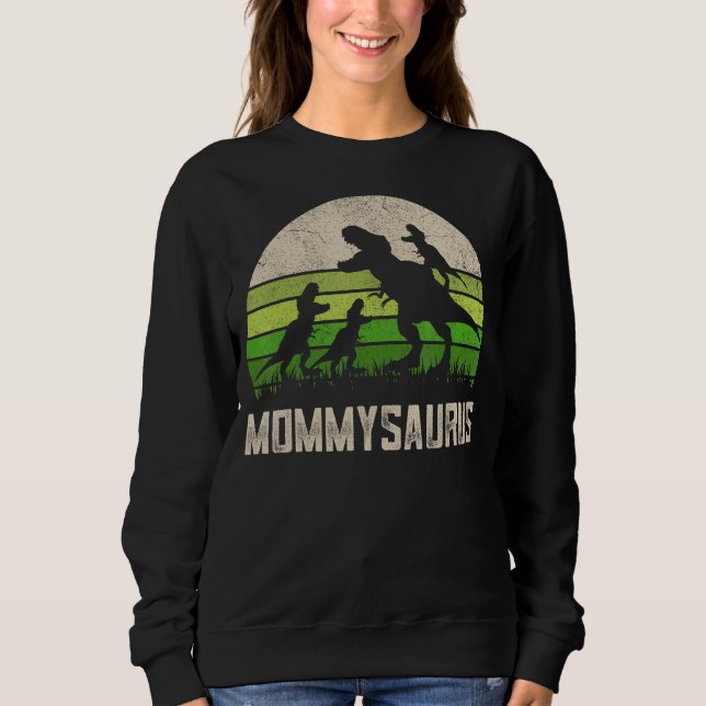 Camiseta T Rex Mommysaurus Funny Dino Mãe Dinossauro 4 Cria (Frente)