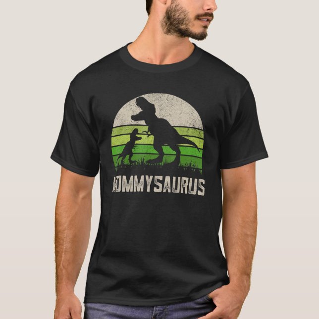 Camiseta T-rex Mommysaurus Shirt, Engraçado Dino Mãe Dinoss (Frente)