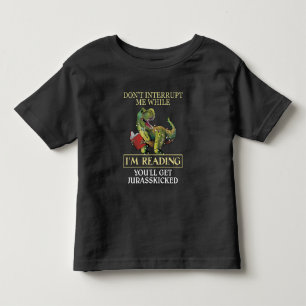 Camiseta T Rex não me interrompe enquanto estou lendo livro