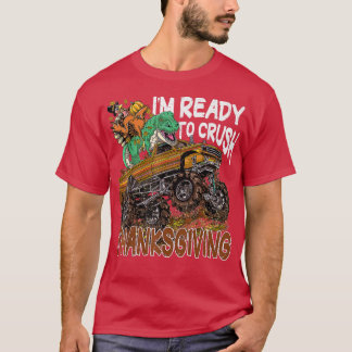 Camiseta T Rex no Caminhão Monstro Estou Pronto para Esmaga