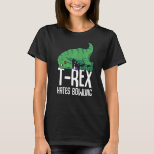 Camiseta T Rex Odeia Boliche Armas Curtas Dino TRex
