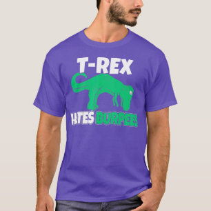 Camiseta T-Rex Odeia Burpees Engraçado Burpee Dizendo Engra