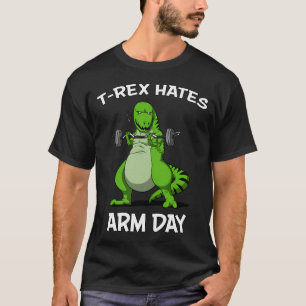 Camiseta T-Rex Odeia Dia de Braço