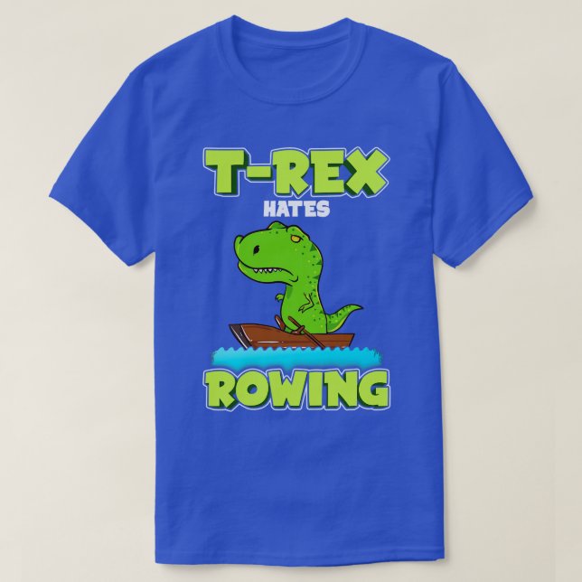 Camiseta T Rex Odeia Dinossauro de Linhas Removendo (Frente do Design)