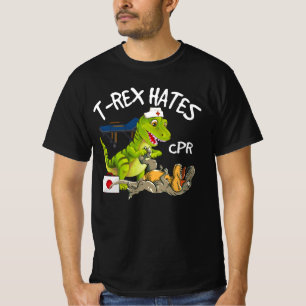 Camiseta T-Rex Odeia Dor de Emergência Enfermeira Enfermeir