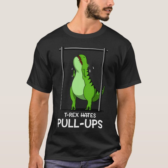 Camiseta T-Rex Odeia Flexões (Frente)