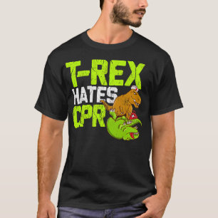 Camiseta T Rex Odeia Médico Enfermeiro Enfermeiro Dinossaur