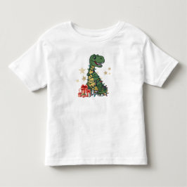 Camiseta T-Rex Os Corredores - Luzes de Natal Divertidas de